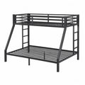 Twin Over Full Metal Bunk Bed Black
