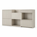 Modern Sideboard Buffet MDF Light Beige 150cm