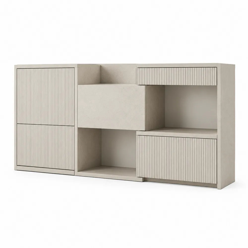 Modern Sideboard Buffet MDF Light Beige 150cm