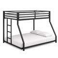 Twin Over Full Metal Bunk Bed Frame Black