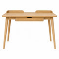 Wood Rectangular Desk with Drawer Natural Finish 120cm x 60cm x 75cm