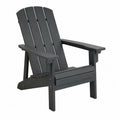 Outdoor Adirondack Chair HDPE Black 89x74x96 cm
