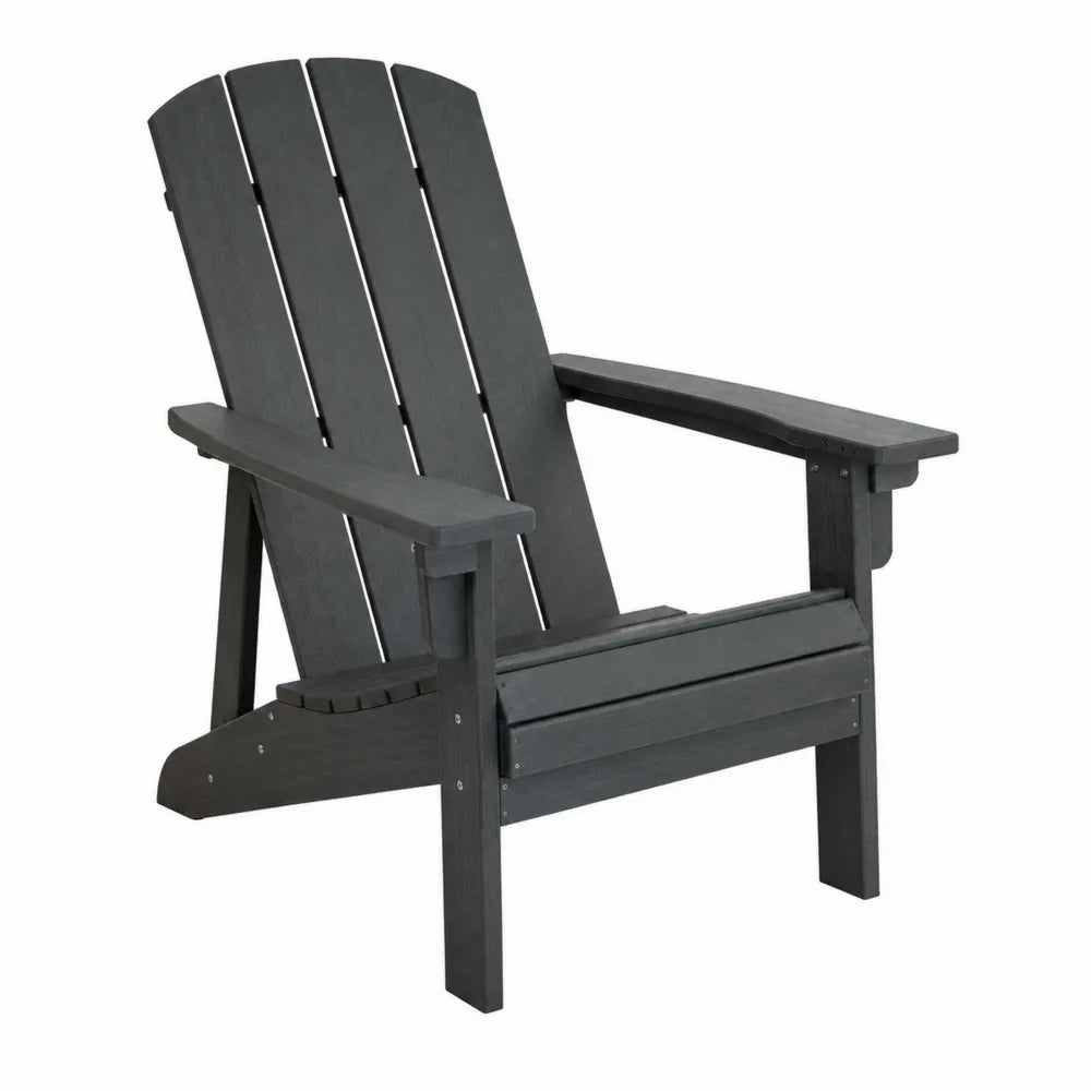 Outdoor Adirondack Chair HDPE Black 89x74x96 cm