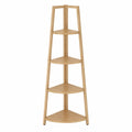 Bamboo Corner Bookshelf 5-Tier 152cm High